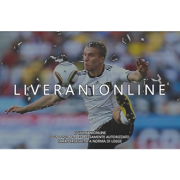 (100618) -- PORT ELIZABETH, June 18, 2010 -- Germany\'s Lukas Podolski stops the ball during the 2010 World Cup Group D soccer match between Germany and Serbia at the Nelson Mandela Bay stadium in Port Elizabeth, South Africa, on June 18, 2010. Liao Yujie) (zc) ©Photoshot/Agenzia Aldo Liverani Sas - ITALY ONLY: GERMANIA - SERBIA FIFA WORLD CUP CAMPIONATI MONDIALI SUD AFRICA 2010