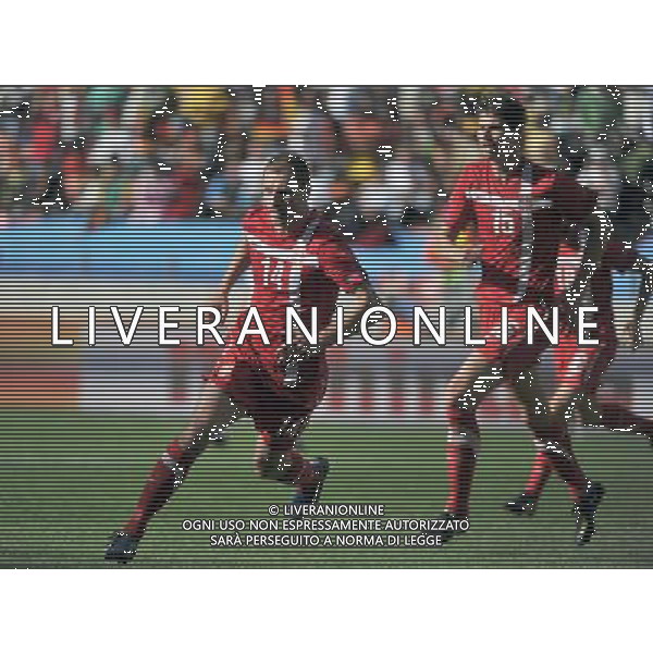 (100618) -- PORT ELIZABETH, June 18, 2010 -- Serbia\'s Milan Jovanovic (L)celebrates scoring during the 2010 World Cup Group D soccer match between Germany and Serbia at the Nelson Mandela Bay stadium in Port Elizabeth, South Africa, on June 18, 2010.Yang Lei) (zc) ©Photoshot/Agenzia Aldo Liverani Sas - ITALY ONLY: GERMANIA - SERBIA FIFA WORLD CUP CAMPIONATI MONDIALI SUD AFRICA 2010