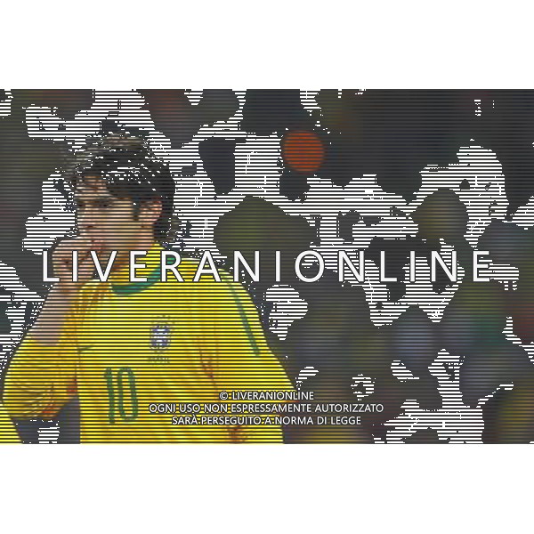Brazil\'s KAKA reacts during the World Cup group G soccer match between Brazil and Cote d\'Ivoire in Johannesburg in South Africa on Sunday, June 20, 2010. Brazil defeated Cote d\'Ivoire 3-1.(Photo By Wei Zheng/ColorChinaPhoto) - Ag. Aldo Liverani sas ITALY ONLY BRASILE - COSTA D\'AVORIO FIFA WORLD CUP CAMPIONATI MONDIALI SUD AFRICA 2010