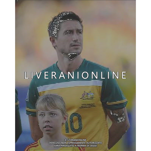 (100619) -- RUSTENBURG, June 19, 2010 () -- Australia\'s Harry Kewell reacts prior to the 2010 World Cup Group D football match against Ghana at Royal Bafokeng stadium in Rustenburg, South Africa, on June 19, 2010. The match tied 1-1. (/Li Ga)(kh) ©Photoshot/Agenzia Aldo Liverani Sas - ITALY ONLY: GHANA - AUSTRALIA FIFA WORLD CUP CAMPIONATI MONDIALI SUD AFRICA 2010