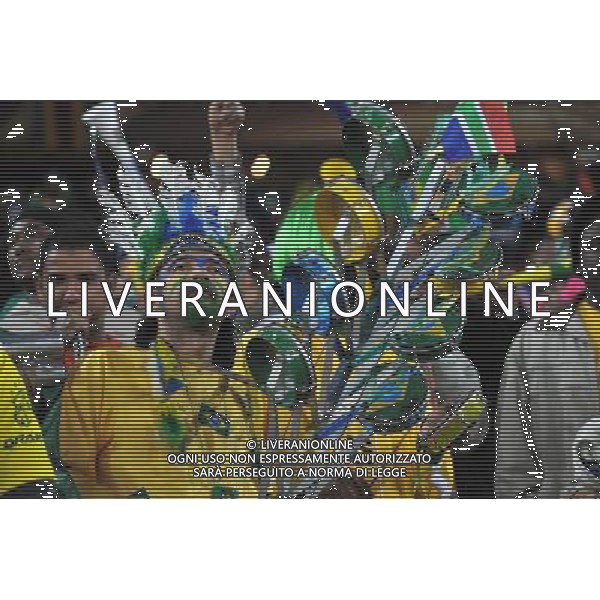(100621) -- JOHANNESBURG, June 21, 2010 () -- Brazilian supporters wait before the Group G soccer match against Ivory Coast at 2010 FIFA World Cup at Soccer City stadium in Johannesburg, South Africa, on June 20, 2010. (/Yang Lei)(xm) ©Photoshot/Agenzia Aldo Liverani Sas - ITALY ONLY: BRASILE - COSTA D\'AVORIO FIFA WORLD CUP CAMPIONATI MONDIALI SUD AFRICA 2010