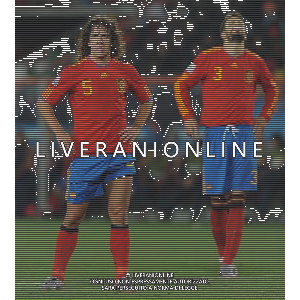 Fifa World Cup Sud Africa 2010 Match #32 Johannesburg (Ellis Park Stadium) - 21.06.2010 Spagna-Honduras Nella Foto:Carles PUYOL-Gerard PIQUE /Ph.Vitez-Ag. Aldo Liverani