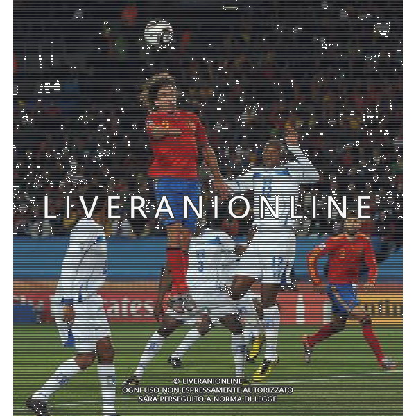 Fifa World Cup Sud Africa 2010 Match #32 Johannesburg (Ellis Park Stadium) - 21.06.2010 Spagna-Honduras Nella Foto:Carles PUYOL /Ph.Vitez-Ag. Aldo Liverani
