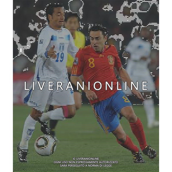 Fifa World Cup Sud Africa 2010 Match #32 Johannesburg (Ellis Park Stadium) - 21.06.2010 Spagna-Honduras Nella Foto:XAVI HERNADEZ /Ph.Vitez-Ag. Aldo Liverani