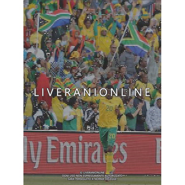 Fifa World Cup Sud Africa 2010 Match #34 Mangaung/Bloemfontein (Free State Stadium) - 22.06.2010 Francia-Sud Africa Nella Foto:esultanza khumalo /Ph.Vitez-Ag. Aldo Liverani