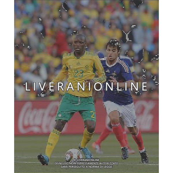 Fifa World Cup Sud Africa 2010 Match #34 Mangaung/Bloemfontein (Free State Stadium) - 22.06.2010 Francia-Sud Africa Nella Foto:khuboni-gourcuff /Ph.Vitez-Ag. Aldo Liverani