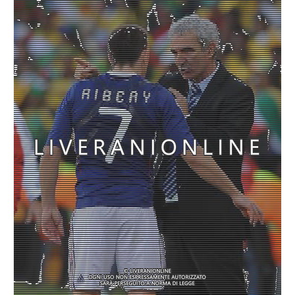 Fifa World Cup Sud Africa 2010 Match #34 Mangaung/Bloemfontein (Free State Stadium) - 22.06.2010 Francia-Sud Africa Nella Foto:domenech ribery /Ph.Vitez-Ag. Aldo Liverani