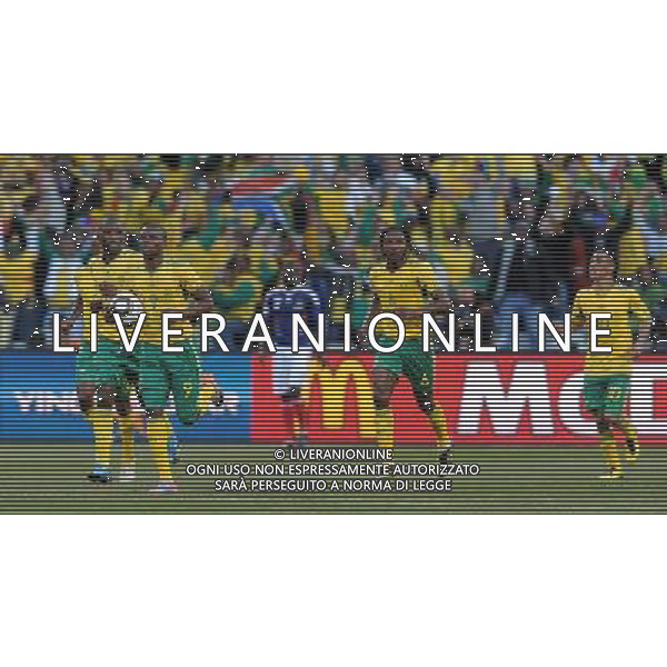 Fifa World Cup Sud Africa 2010 Match #34 Mangaung/Bloemfontein (Free State Stadium) - 22.06.2010 Francia-Sud Africa Nella Foto:esultanza mphela /Ph.Vitez-Ag. Aldo Liverani