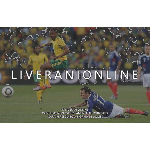 Fifa World Cup Sud Africa 2010 Match #34 Mangaung/Bloemfontein (Free State Stadium) - 22.06.2010 Francia-Sud Africa Nella Foto:tshabalala-squillaci /Ph.Vitez-Ag. Aldo Liverani