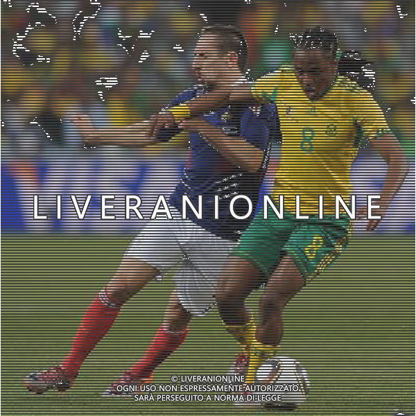 Fifa World Cup Sud Africa 2010 Match #34 Mangaung/Bloemfontein (Free State Stadium) - 22.06.2010 Francia-Sud Africa Nella Foto:tshabalala-ribery /Ph.Vitez-Ag. Aldo Liverani