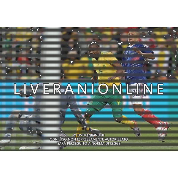 Fifa World Cup Sud Africa 2010 Match #34 Mangaung/Bloemfontein (Free State Stadium) - 22.06.2010 Francia-Sud Africa Nella Foto:occasione mphela /Ph.Vitez-Ag. Aldo Liverani