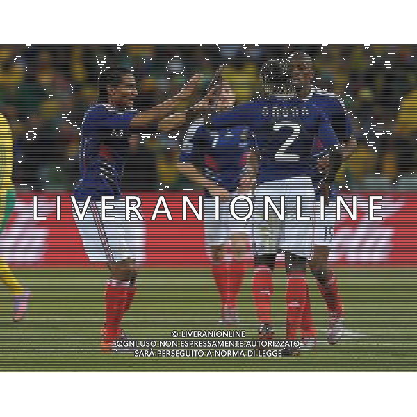 Fifa World Cup Sud Africa 2010 Match #34 Mangaung/Bloemfontein (Free State Stadium) - 22.06.2010 Francia-Sud Africa Nella Foto:esultanza malouda /Ph.Vitez-Ag. Aldo Liverani