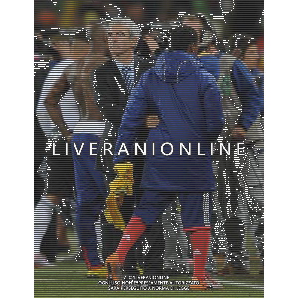 Fifa World Cup Sud Africa 2010 Match #34 Mangaung/Bloemfontein (Free State Stadium) - 22.06.2010 Francia-Sud Africa Nella Foto:domenech saluta i giocatori a fine partita /Ph.Vitez-Ag. Aldo Liverani