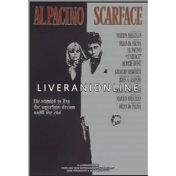FILM \'SCARFACE\' 1983 NELLA FOTO LOCANDINA AG ALDO LIVERANI 