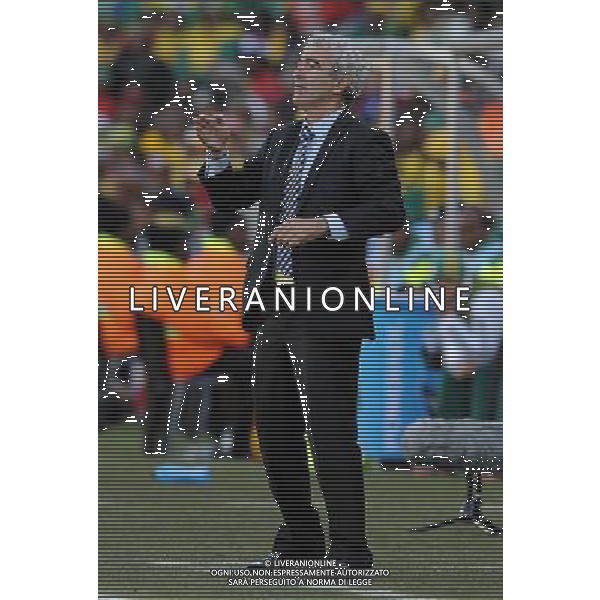 Fifa World Cup Sud Africa 2010 Match #34 Mangaung/Bloemfontein (Free State Stadium) - 22.06.2010 Francia-Sud Africa Nella Foto:Raymond Domenech /Ph.Vitez-Ag. Aldo Liverani