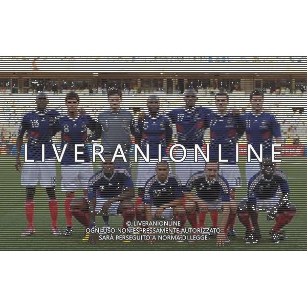 Fifa World Cup Sud Africa 2010 Match #34 Mangaung/Bloemfontein (Free State Stadium) - 22.06.2010 Francia-Sud Africa Nella Foto:Francia-Squadra-Formazione /Ph.Vitez-Ag. Aldo Liverani