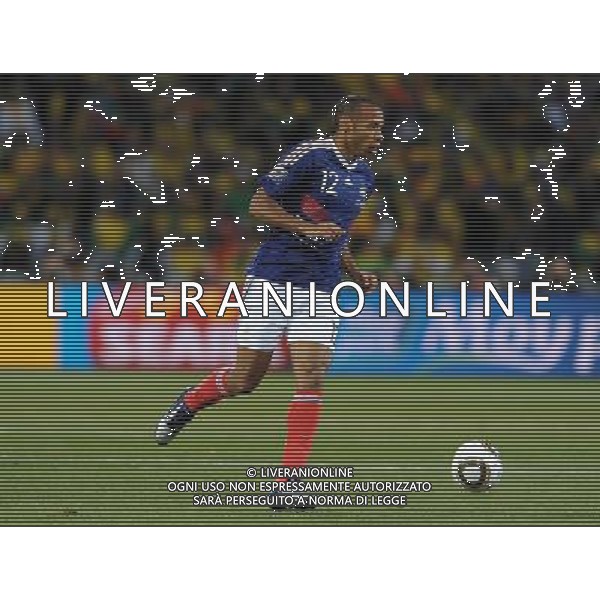 Fifa World Cup Sud Africa 2010 Match #34 Mangaung/Bloemfontein (Free State Stadium) - 22.06.2010 Francia-Sud Africa Nella Foto:Thierry HENRY /Ph.Vitez-Ag. Aldo Liverani