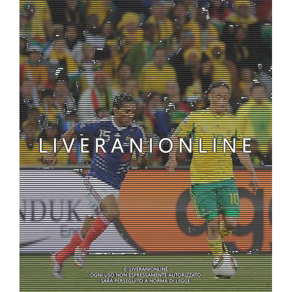 Fifa World Cup Sud Africa 2010 Match #34 Mangaung/Bloemfontein (Free State Stadium) - 22.06.2010 Francia-Sud Africa Nella Foto:Steven PIENAAR-Florent MALOUDA /Ph.Vitez-Ag. Aldo Liverani