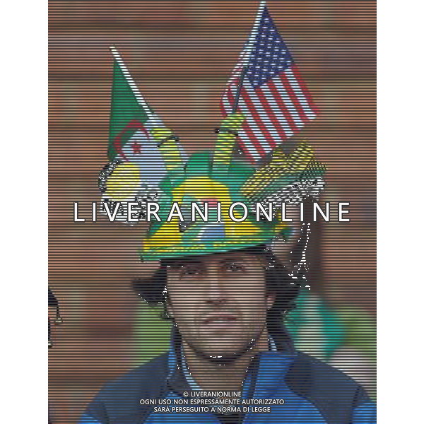 (100623) -- TSHWANE, June 23, 2010 -- A fan reacts prior to the 2010 World Cup Group C soccer match between the United States and Algeria at Loftus Versfeld stadium in Tshwane, South Africa, June 23, 2010. Guo Yong) ©Photoshot/Agenzia Aldo Liverani Sas - ITALY ONLY: STATI UNITI (USA) - ALGERIA FIFA WORLD CUP CAMPIONATI MONDIALI SUD AFRICA 2010