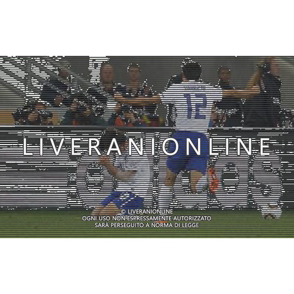 (100623) -- DURBAN, June 23, 2010 -- Park Chu-Young (L) of South Korea celebrates his goal during the 2010 World Cup Group B soccer match against Nigeria at Moses Mabhida stadium in Durban, South Africa, on June 22, 2010. Liao Yujie)(dl) ©Photoshot/Agenzia Aldo Liverani Sas - ITALY ONLY - NIGERIA - COREA DEL SUD FIFA WORLD CUP CAMPIONATI MONDIALI SUD AFRICA 2010