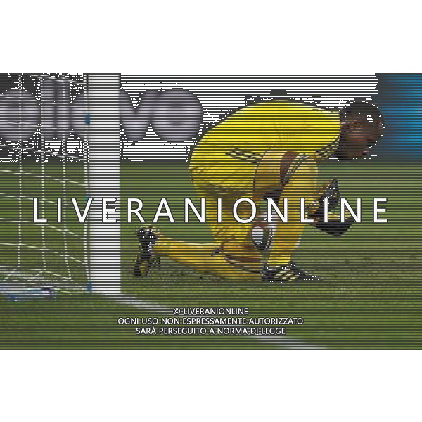 (100623) -- DURBAN, June 23, 2010 -- Nigeria\'s goalkeeper Vincent Enyeama reacts after missing a goal during the 2010 World Cup Group B soccer match against South Korea at Moses Mabhida stadium in Durban, South Africa, on June 22, 2010. Liao Yujie)(dl) ©Photoshot/Agenzia Aldo Liverani Sas - ITALY ONLY - NIGERIA - COREA DEL SUD FIFA WORLD CUP CAMPIONATI MONDIALI SUD AFRICA 2010