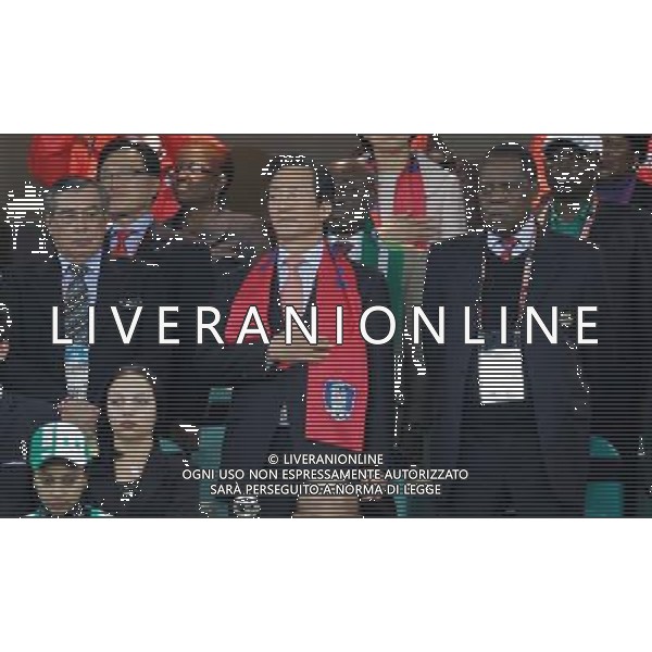 (100623) -- DURBAN, June 23, 2010 -- FIFA vice president Chung Mong-Joon (C) is seen during the 2010 World Cup Group B soccer match between Nigeria and South Korea at Moses Mabhida stadium in Durban, South Africa, on June 22, 2010. Liao Yujie)(fym) ©Photoshot/Agenzia Aldo Liverani Sas - ITALY ONLY - NIGERIA - COREA DEL SUD FIFA WORLD CUP CAMPIONATI MONDIALI SUD AFRICA 2010