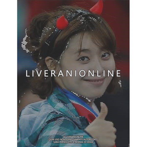 (100623) -- DURBAN, June 23, 2010 -- A fan of South Korea thumbs up prior to the 2010 World Cup Group B soccer match between Nigeria and South Korea at Moses Mabhida stadium in Durban, South Africa, on June 22, 2010. Liao Yujie)(fym) ©Photoshot/Agenzia Aldo Liverani Sas - ITALY ONLY - NIGERIA - COREA DEL SUD FIFA WORLD CUP CAMPIONATI MONDIALI SUD AFRICA 2010