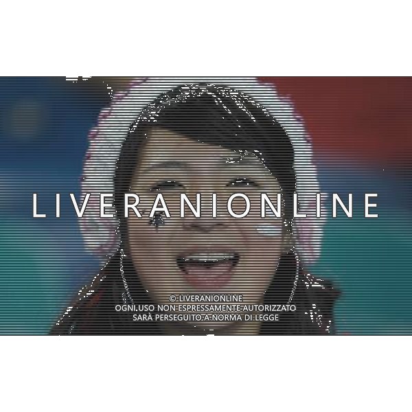 (100623) -- DURBAN, June 23, 2010 -- A fan of South Korea waits for the start of the 2010 World Cup Group B soccer match between Nigeria and South Korea at Moses Mabhida stadium in Durban, South Africa, on June 22, 2010. Liao Yujie)(fym) ©Photoshot/Agenzia Aldo Liverani Sas - ITALY ONLY - NIGERIA - COREA DEL SUD FIFA WORLD CUP CAMPIONATI MONDIALI SUD AFRICA 2010