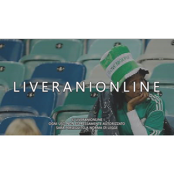 (100623) -- DURBAN, June 23, 2010 () -- A fan of Nigeria reacts after the 2010 World Cup Group B soccer match against South Korea at Moses Mabhida stadium in Durban, South Africa, on June 22, 2010. The match tied 2-2.(/Liao Yujie)(dl) ©Photoshot/Agenzia Aldo Liverani Sas - ITALY ONLY - NIGERIA - COREA DEL SUD FIFA WORLD CUP CAMPIONATI MONDIALI SUD AFRICA 2010