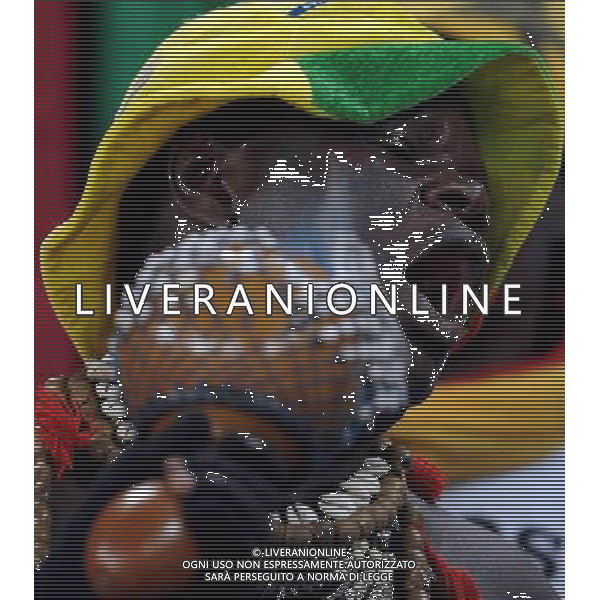 (100624) -- JOHANNESBURG, June 24, 2010 -- A fan cheers before the 2010 World Cup Group D match between Germany and Ghana in Johannesburg, South Africa, June 23, 2010. Wang Yuguo) ©Photoshot/Agenzia Aldo Liverani Sas - ITALY ONLY - GHANA - GERMANIA FIFA WORLD CUP CAMPIONATI MONDIALI SUD AFRICA 2010