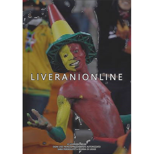 (100624) -- JOHANNESBURG, June 24, 2010 -- A fan cheers before the 2010 World Cup Group D match between Germany and Ghana in Johannesburg, South Africa, June 23, 2010. Wang Yuguo) ©Photoshot/Agenzia Aldo Liverani Sas - ITALY ONLY - GHANA - GERMANIA FIFA WORLD CUP CAMPIONATI MONDIALI SUD AFRICA 2010