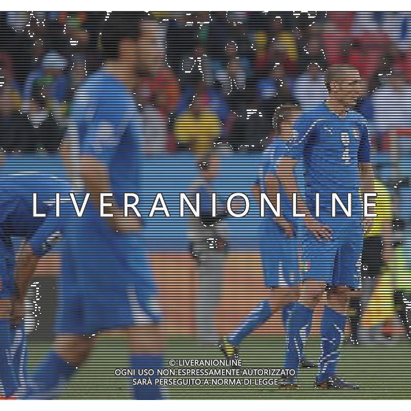 Fifa World Cup Sud Africa 2010 Match #41 Johannesburg (Ellis Park Stadium) - 24.06.2010 Slovacchia-Italia Nella Foto:delusione chiellini /Ph.Vitez-Ag. Aldo Liverani
