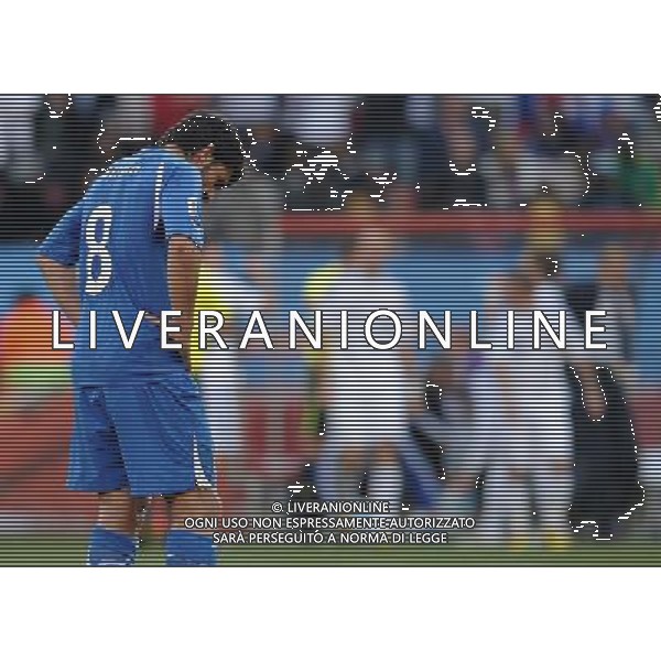 Fifa World Cup Sud Africa 2010 Match #41 Johannesburg (Ellis Park Stadium) - 24.06.2010 Slovacchia-Italia Nella Foto:delusione gattuso /Ph.Vitez-Ag. Aldo Liverani