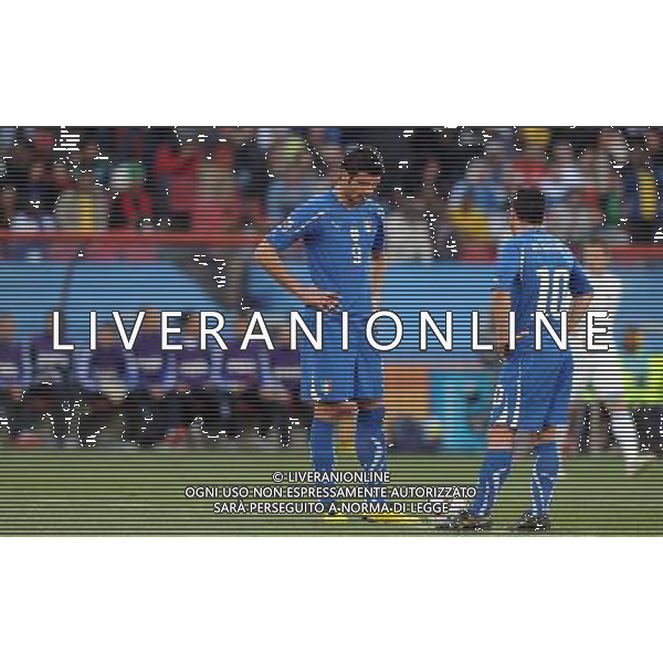 Fifa World Cup Sud Africa 2010 Match #41 Johannesburg (Ellis Park Stadium) - 24.06.2010 Slovacchia-Italia Nella Foto:delusione iaquinta di natale /Ph.Vitez-Ag. Aldo Liverani