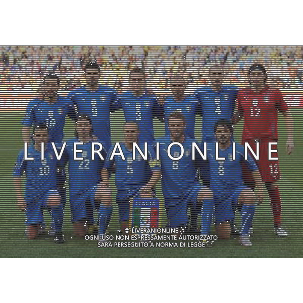 Fifa World Cup Sud Africa 2010 Match #41 Johannesburg (Ellis Park Stadium) - 24.06.2010 Slovacchia-Italia Nella Foto:italia squadra formazione /Ph.Vitez-Ag. Aldo Liverani