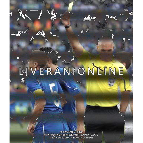 Fifa World Cup Sud Africa 2010 Match #41 Johannesburg (Ellis Park Stadium) - 24.06.2010 Slovacchia-Italia Nella Foto:cannavaro ammonito /Ph.Vitez-Ag. Aldo Liverani