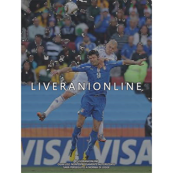 Fifa World Cup Sud Africa 2010 Match #41 Johannesburg (Ellis Park Stadium) - 24.06.2010 Slovacchia-Italia Nella Foto:iaquinta-skrtel /Ph.Vitez-Ag. Aldo Liverani