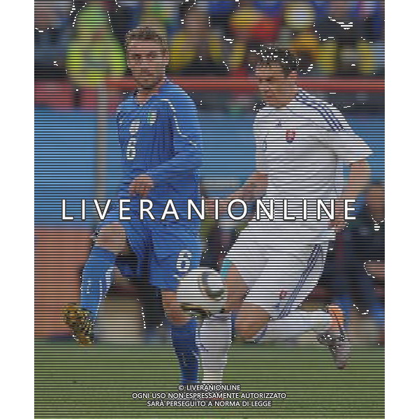 Fifa World Cup Sud Africa 2010 Match #41 Johannesburg (Ellis Park Stadium) - 24.06.2010 Slovacchia-Italia Nella Foto:de rossi /Ph.Vitez-Ag. Aldo Liverani