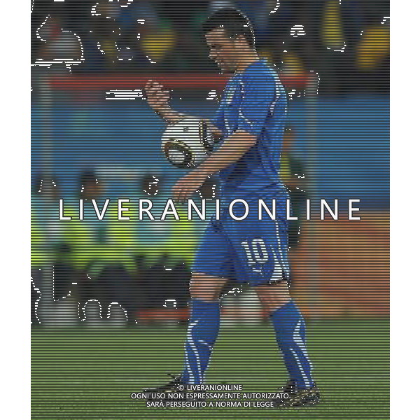 Fifa World Cup Sud Africa 2010 Match #41 Johannesburg (Ellis Park Stadium) - 24.06.2010 Slovacchia-Italia Nella Foto:delusione di natale /Ph.Vitez-Ag. Aldo Liverani