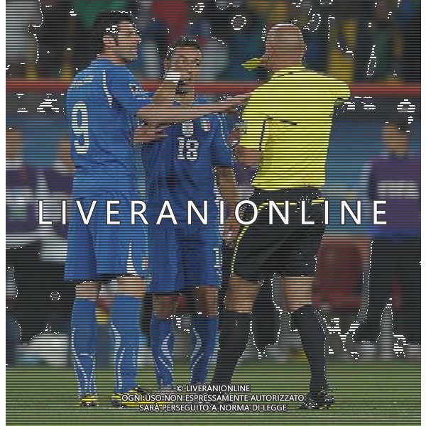 Fifa World Cup Sud Africa 2010 Match #41 Johannesburg (Ellis Park Stadium) - 24.06.2010 Slovacchia-Italia Nella Foto:quagliarella ammonito /Ph.Vitez-Ag. Aldo Liverani