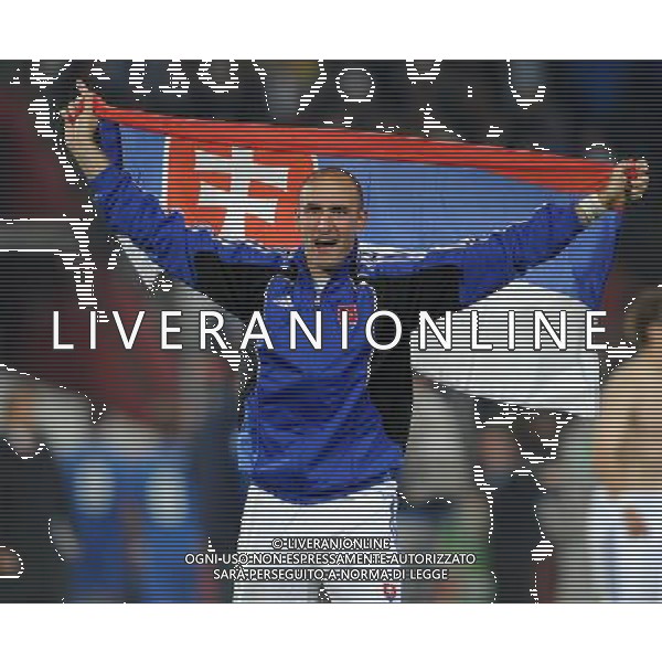 Fifa World Cup Sud Africa 2010 Match #41 Johannesburg (Ellis Park Stadium) - 24.06.2010 Slovacchia-Italia Nella Foto:vittek esulta a fine partita /Ph.Vitez-Ag. Aldo Liverani