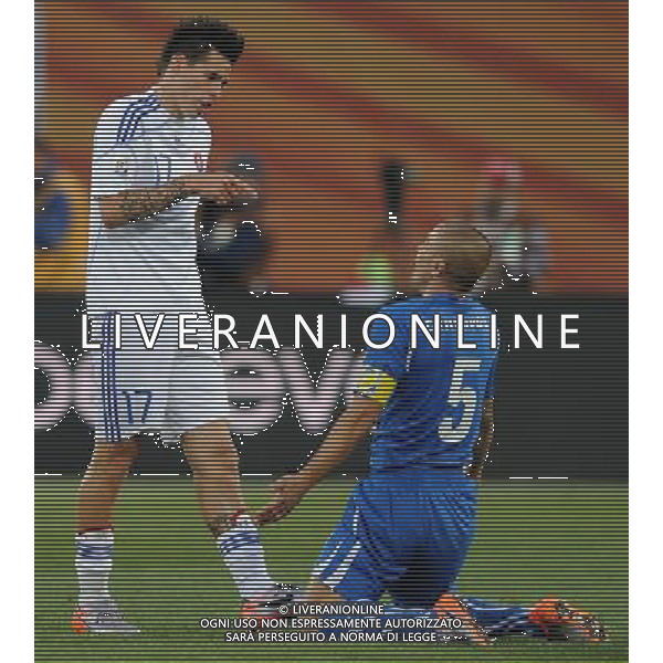 Fifa World Cup Sud Africa 2010 Match #41 Johannesburg (Ellis Park Stadium) - 24.06.2010 Slovacchia-Italia Nella Foto:hamsik cannavaro /Ph.Vitez-Ag. Aldo Liverani