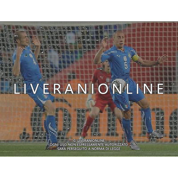 Fifa World Cup Sud Africa 2010 Match #41 Johannesburg (Ellis Park Stadium) - 24.06.2010 Slovacchia-Italia Nella Foto:Fabio CANNAVARO-Giorgio CHIELLINI /Ph.Vitez-Ag. Aldo Liverani