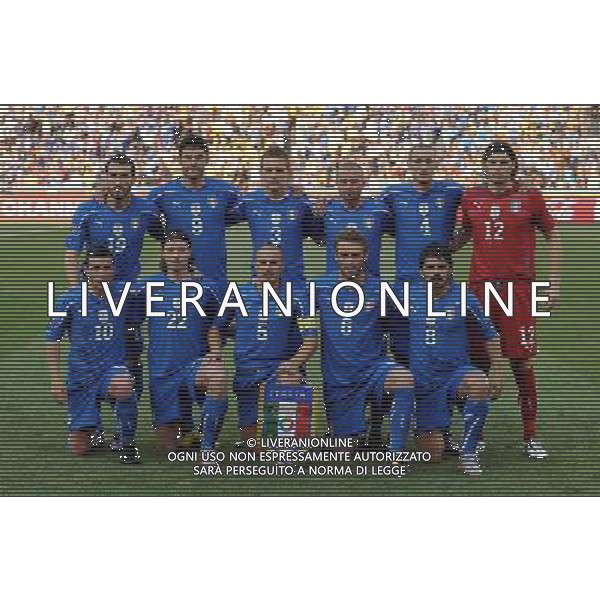 Fifa World Cup Sud Africa 2010 Match #41 Johannesburg (Ellis Park Stadium) - 24.06.2010 Slovacchia-Italia Nella Foto:Italia Squadra Formazione /Ph.Vitez-Ag. Aldo Liverani