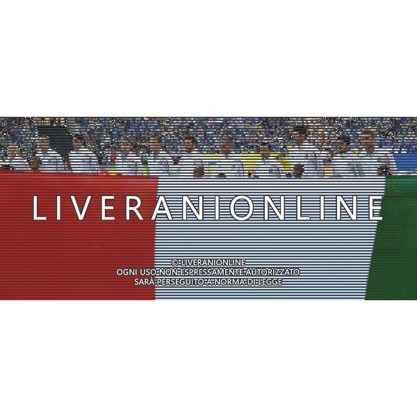 Fifa World Cup Sud Africa 2010 Match #41 Johannesburg (Ellis Park Stadium) - 24.06.2010 Slovacchia-Italia Nella Foto:Italia Squadra Inno /Ph.Vitez-Ag. Aldo Liverani