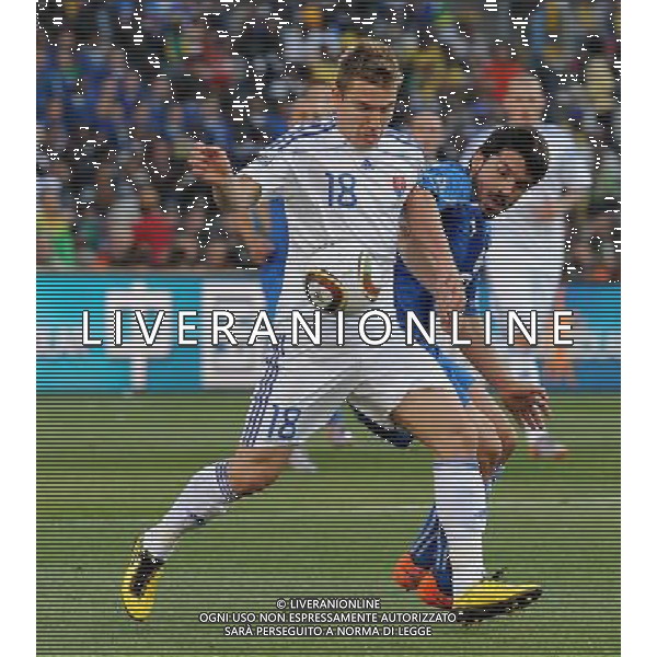 Fifa World Cup Sud Africa 2010 Match #41 Johannesburg (Ellis Park Stadium) - 24.06.2010 Slovacchia-Italia Nella Foto:Erik JENDRISEK-Gennaro GATTUSO /Ph.Vitez-Ag. Aldo Liverani