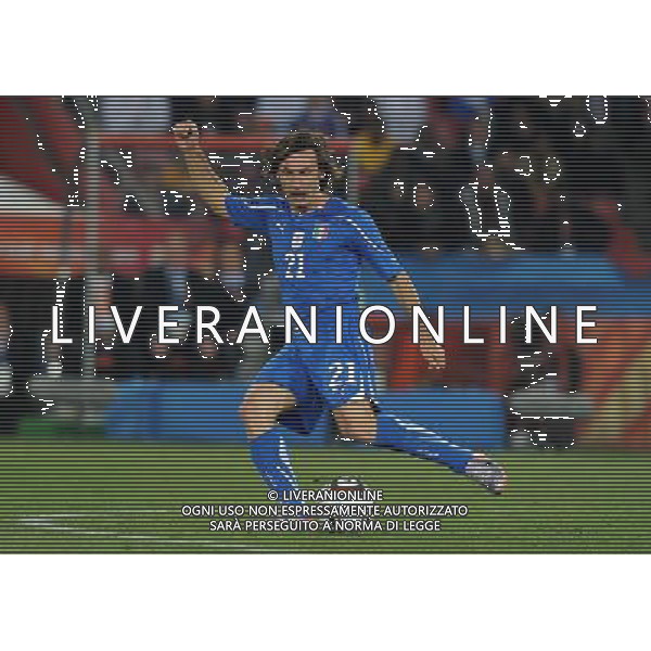 Fifa World Cup Sud Africa 2010 Match #41 Johannesburg (Ellis Park Stadium) - 24.06.2010 Slovacchia-Italia Nella Foto:Andrea PIRLO /Ph.Vitez-Ag. Aldo Liverani