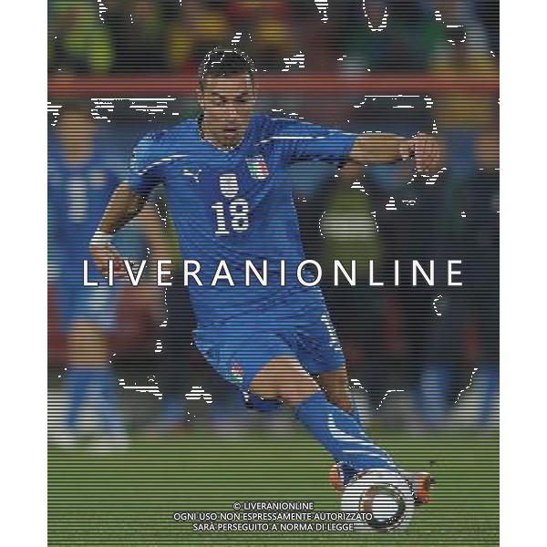 Fifa World Cup Sud Africa 2010 Match #41 Johannesburg (Ellis Park Stadium) - 24.06.2010 Slovacchia-Italia Nella Foto:Fabio QUAGLIARELLA /Ph.Vitez-Ag. Aldo Liverani