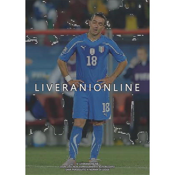 Fifa World Cup Sud Africa 2010 Match #41 Johannesburg (Ellis Park Stadium) - 24.06.2010 Slovacchia-Italia Nella Foto:Fabio QUAGLIARELLA /Ph.Vitez-Ag. Aldo Liverani