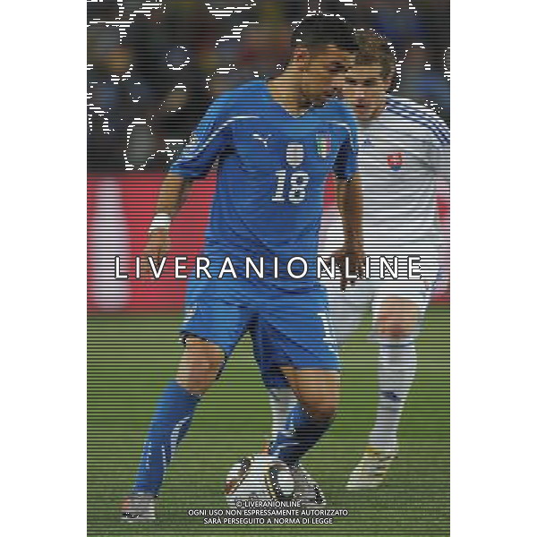 Fifa World Cup Sud Africa 2010 Match #41 Johannesburg (Ellis Park Stadium) - 24.06.2010 Slovacchia-Italia Nella Foto:Fabio QUAGLIARELLA /Ph.Vitez-Ag. Aldo Liverani